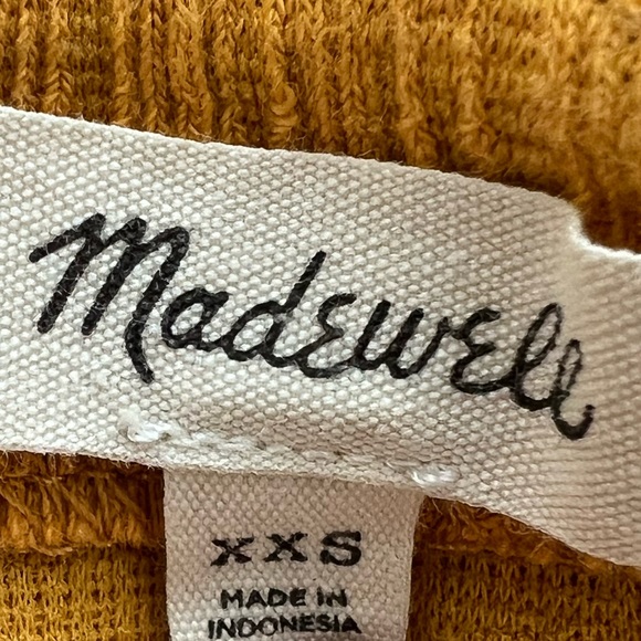 Madewell Bodycon Side Slit Mustard Sleeveless Dress Size XXS - Picture 7 of 9